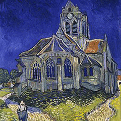 reproductie De kerk van Auvers van Vincent van Gogh